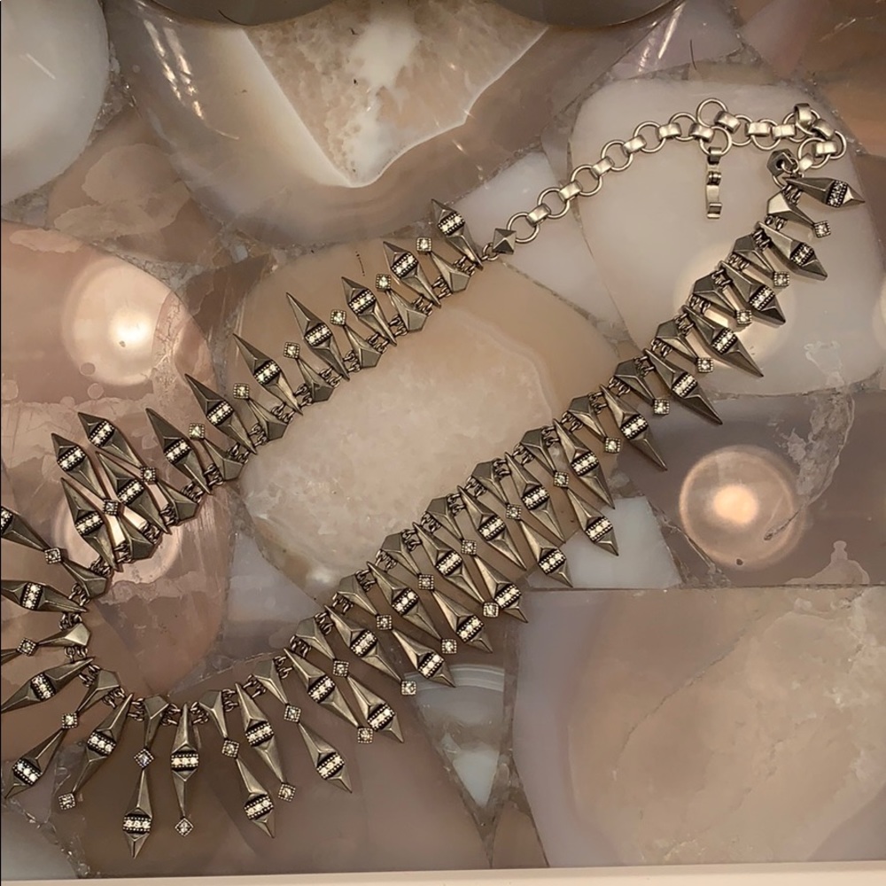Kendra Scott antique silver Cici bib necklace